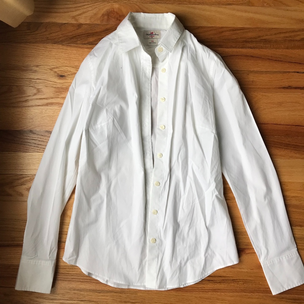 J. Crew Haberdashery White Cotton Dress Shirt